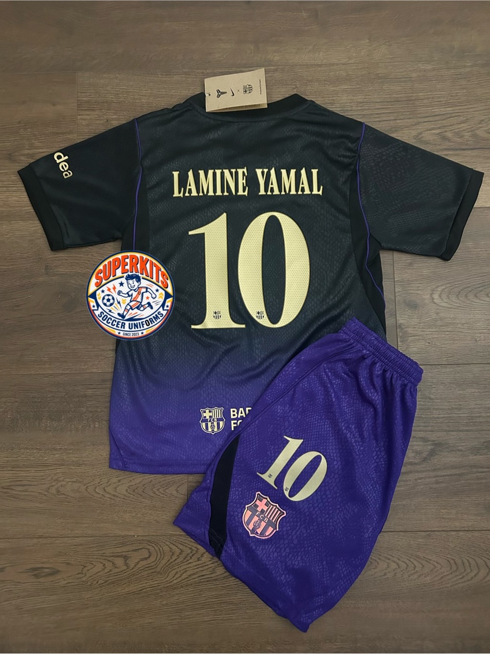 Lamine Yamal Barcelona 26/27 Away Kids Soccer Jersey